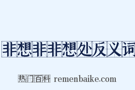 非想非非想处反义词是什么意思的图片